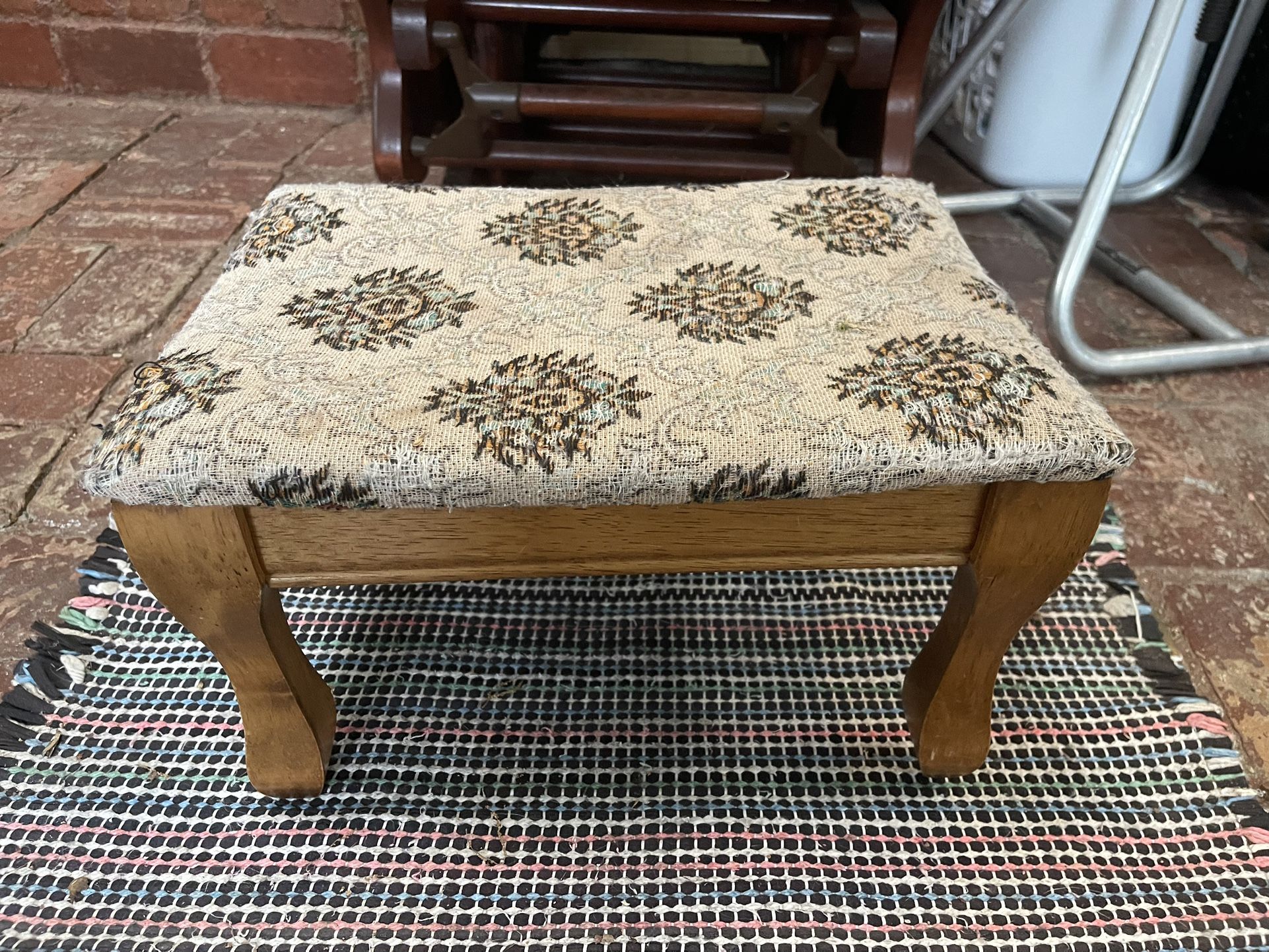 Vintage Footstool Foot Stool Antique