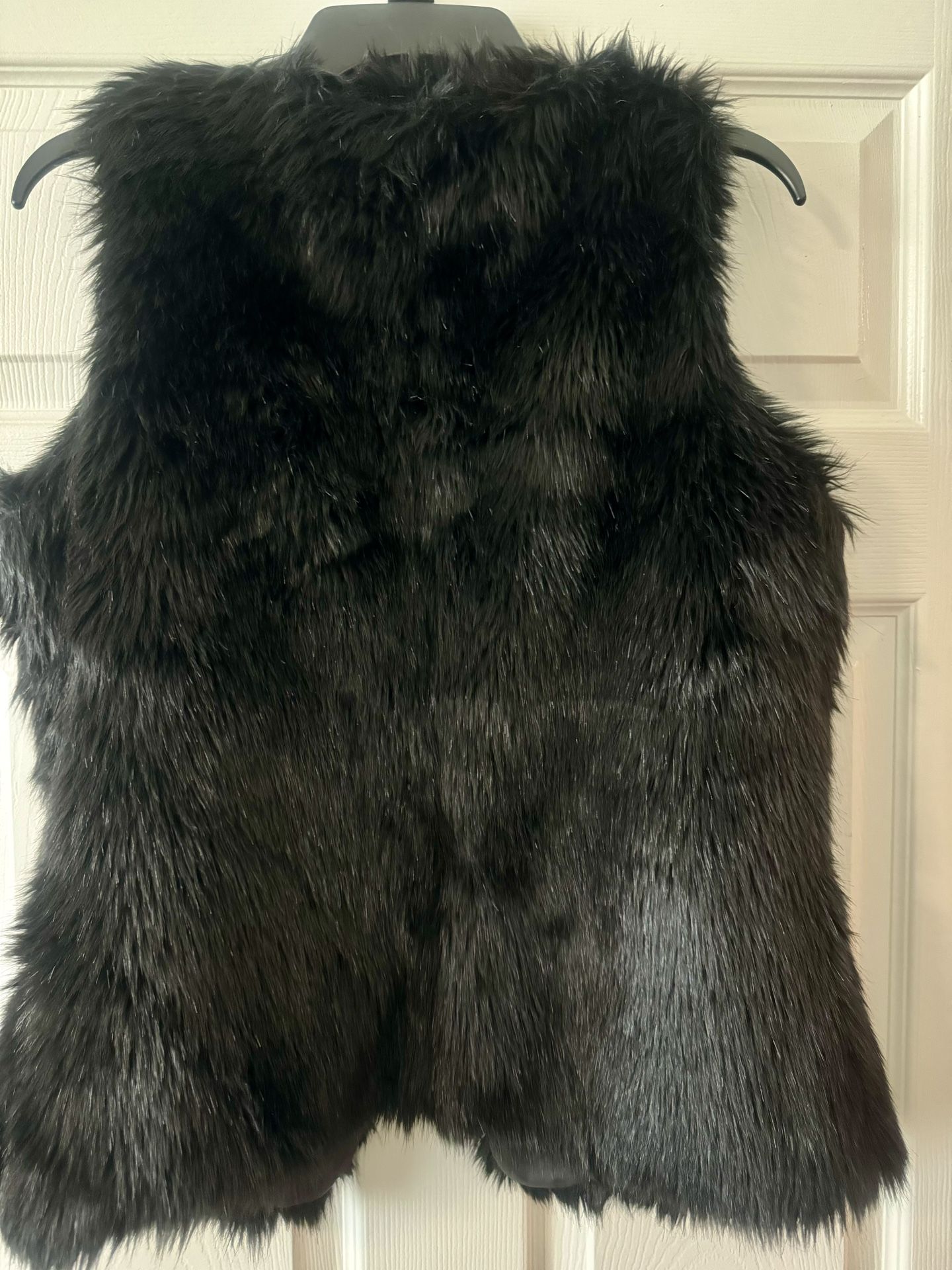 Black Faux Fur Vest