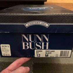 Nunn Bush Black Leather Men’s Dress Shoes  Size 12