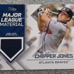 Chipper Jones Game Used Jersey Patch Relic Atlanta Barves 2022 Topps