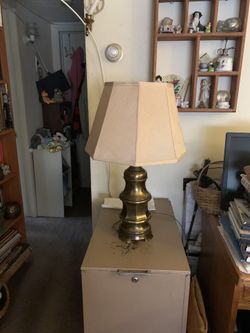 Pair Of Rare Stiffler Two Bulb Brass Lamps