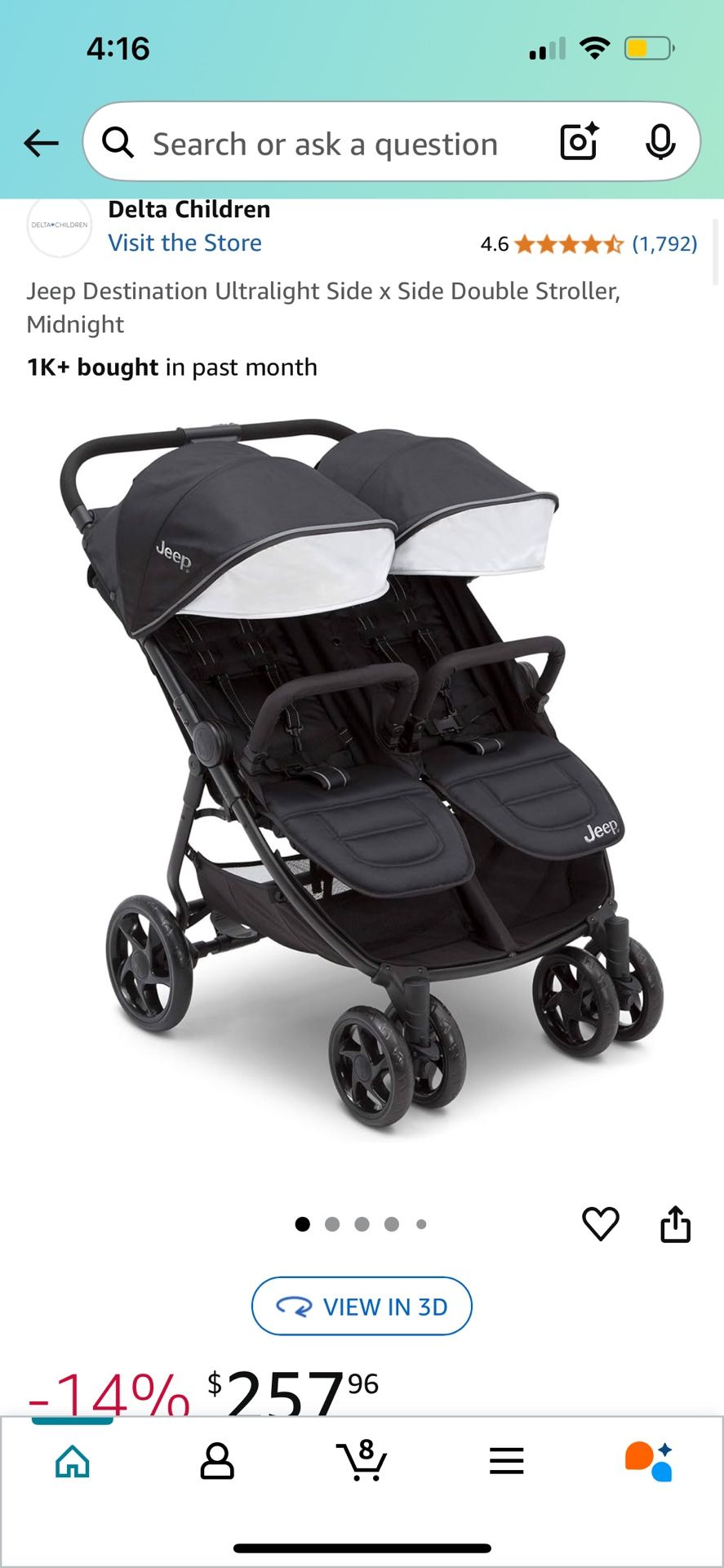 Jeep Double Stroller