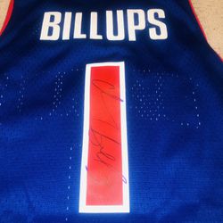 Autographed/Signed CHAUNCEY BILLUPS Detroit Pistons
