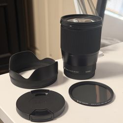 (TRYING TO SELL ASAP!) Sigma 16mm f/1.4 Lens EF Mount + OG Caps + OG Hood + ND Filter