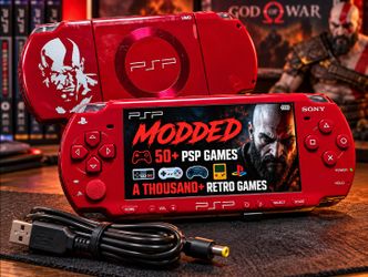 God of War Special Edition PSP LOADED with 50+ PSP games & 1000 Retro games