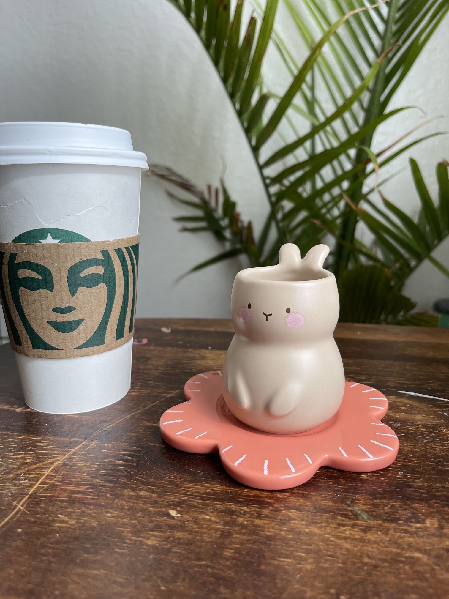 Mini Easter Starbucks Cup With Plate