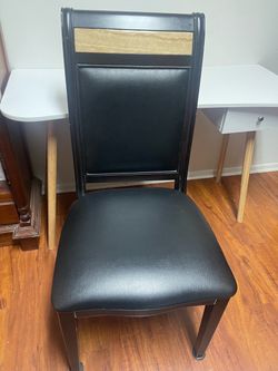 Black Faux Leather Dining\Desk Chair
