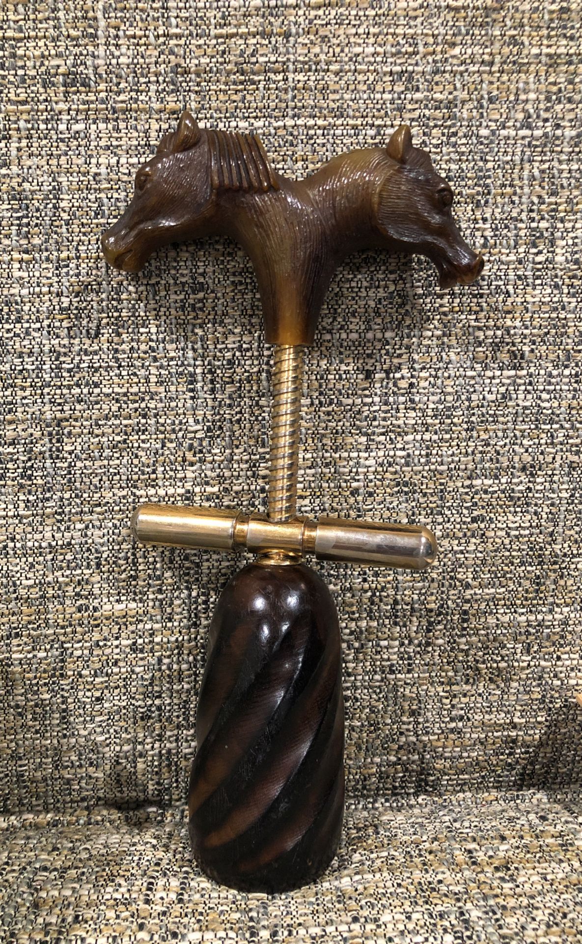 Vintage Corkscrews Wine bottle opener with Wooden Bell handmade Horse 🐴 handle collection