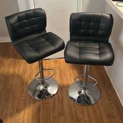 Black Leather Tommy Hilfiger Stools