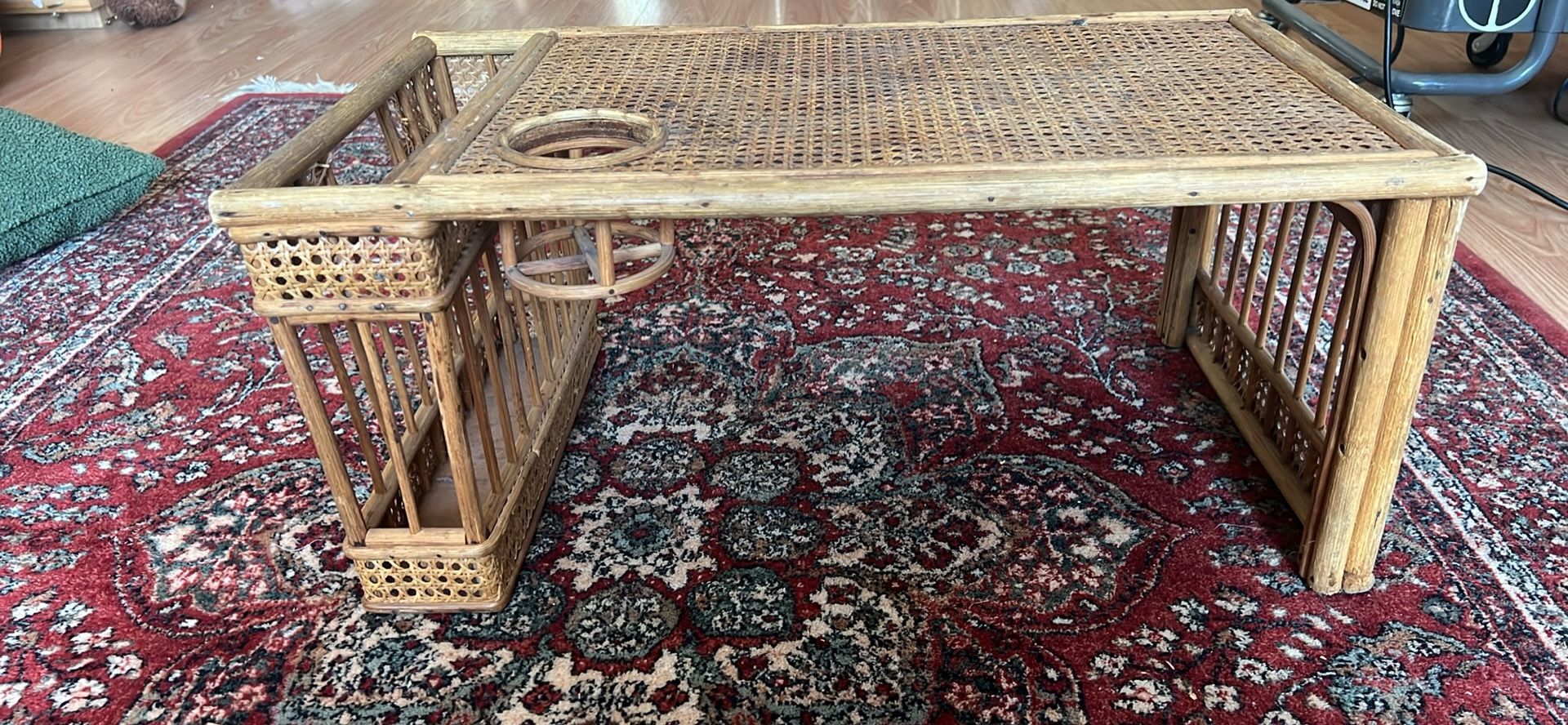 Vintage Rattan Lap Tray Table