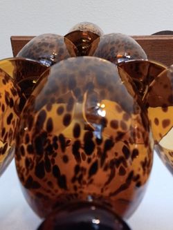 #1586, Tortoise Shell Goblets  x6.