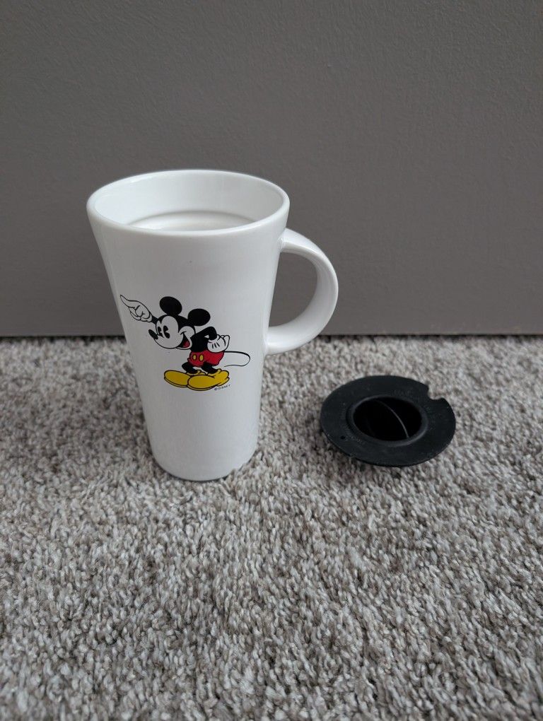 Mickey And Pluto Disney Mug With Lid