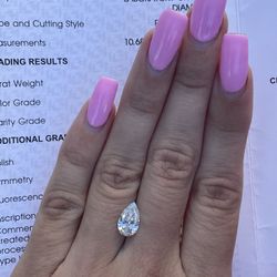 1.5 Carat Pear Diamond G VVS2 Loose For Engagement Ring IGI Certified 