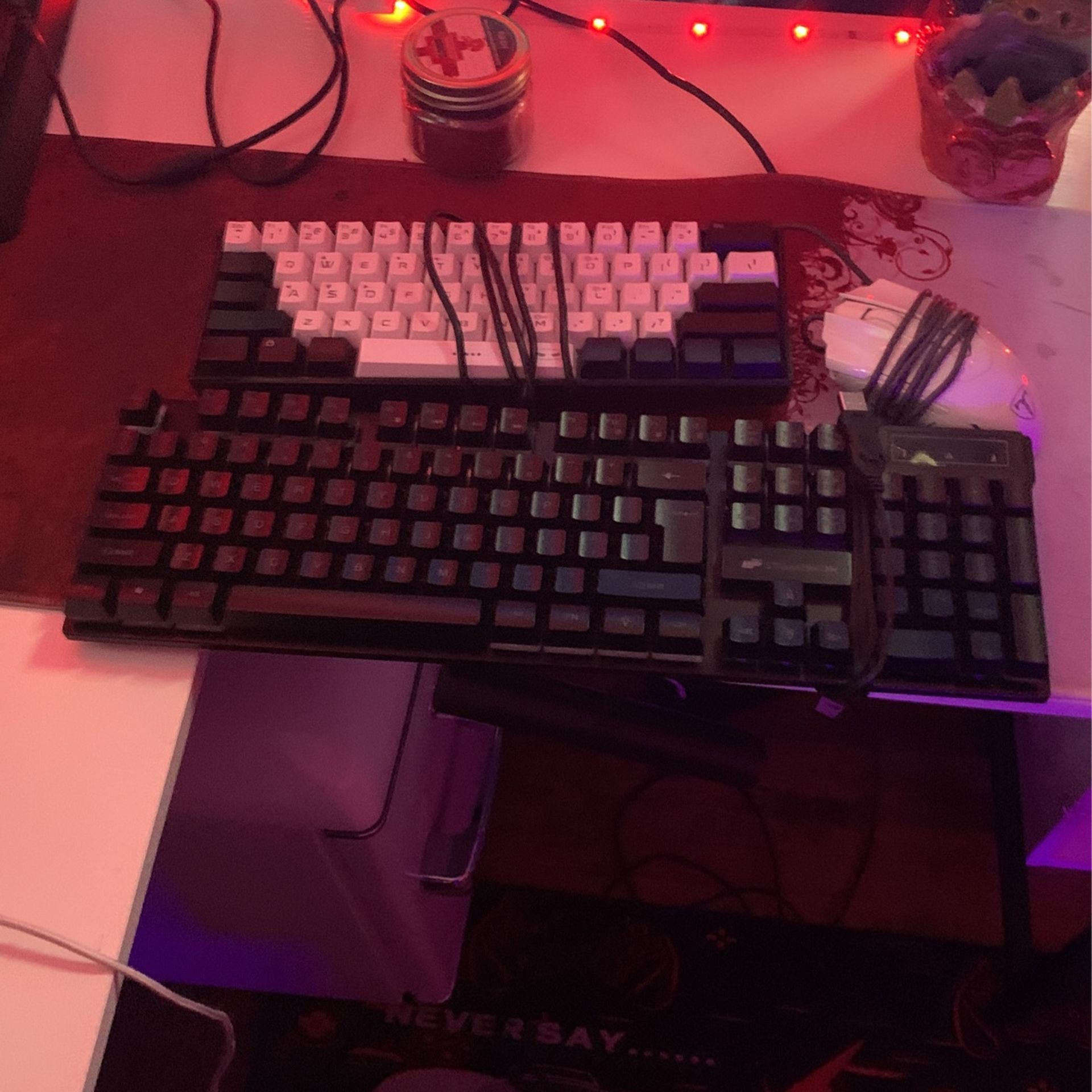 2  gaming mouse's and 2 gaming key bored 