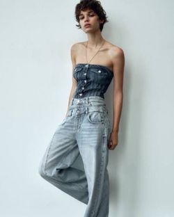 Zara Denim Top