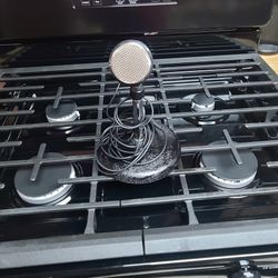 VINTAGE CAST IRON DESK MICROPHONE 🎤 STAND & MICROPHONE 