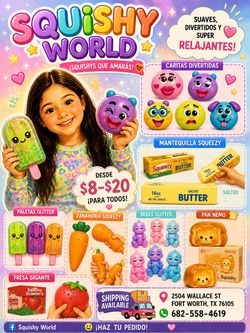Squishy world the most popular squishy’s 🤗🥕 👶🏻🍞🥕 FULL OF FUN $8-$20