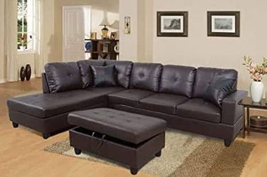 BRAND NEW 3 PIECES SECTIONAL COUCH IN ORIGINAL BOX 