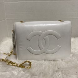 White Leather Purse 