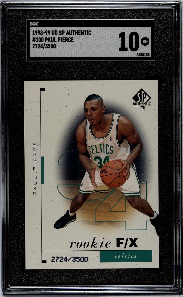 1998/99 SP Authentic PAUL PIERCE #/3500 SGC 10 rookie RC