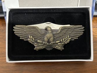 BRASS FREEDOM EAGLE LOCK BLADE KNIFE