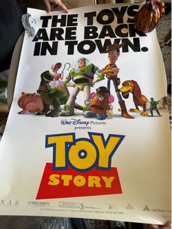Toy Story Original US One Sheet Movie Poster 27x40 Movies "The Toys Are Back"