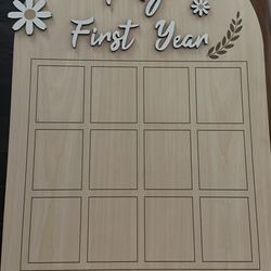 First Year Milestone Picture Board