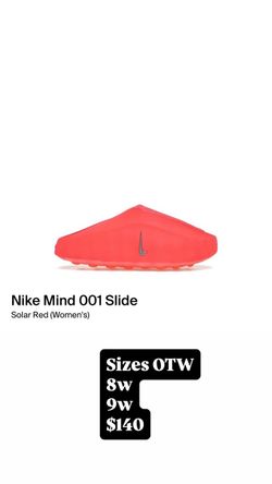 Nike Mind 001 Slide Solar Red (Women's) Size 8w, 9w
