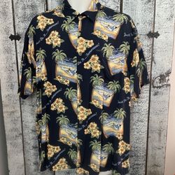 Big Dogs Floral Men’s Hawaiian Shirt Size Medium