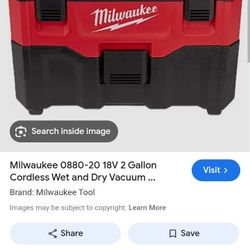 Milwaukee Cordless Shop Vac 