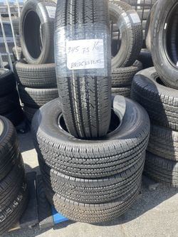 245/75/16 Bridgestone Set of four tires installed and balanced , Set De 4 Llantas Instaladas Y Balanceadas 