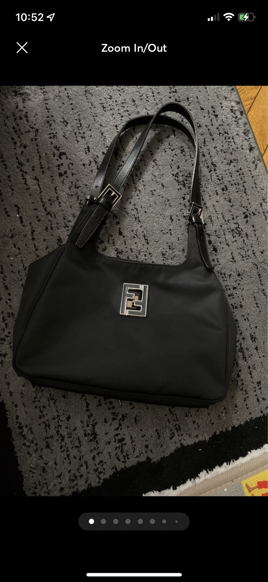 Vintage Fendi Nylon Hobo Shoulder Bag