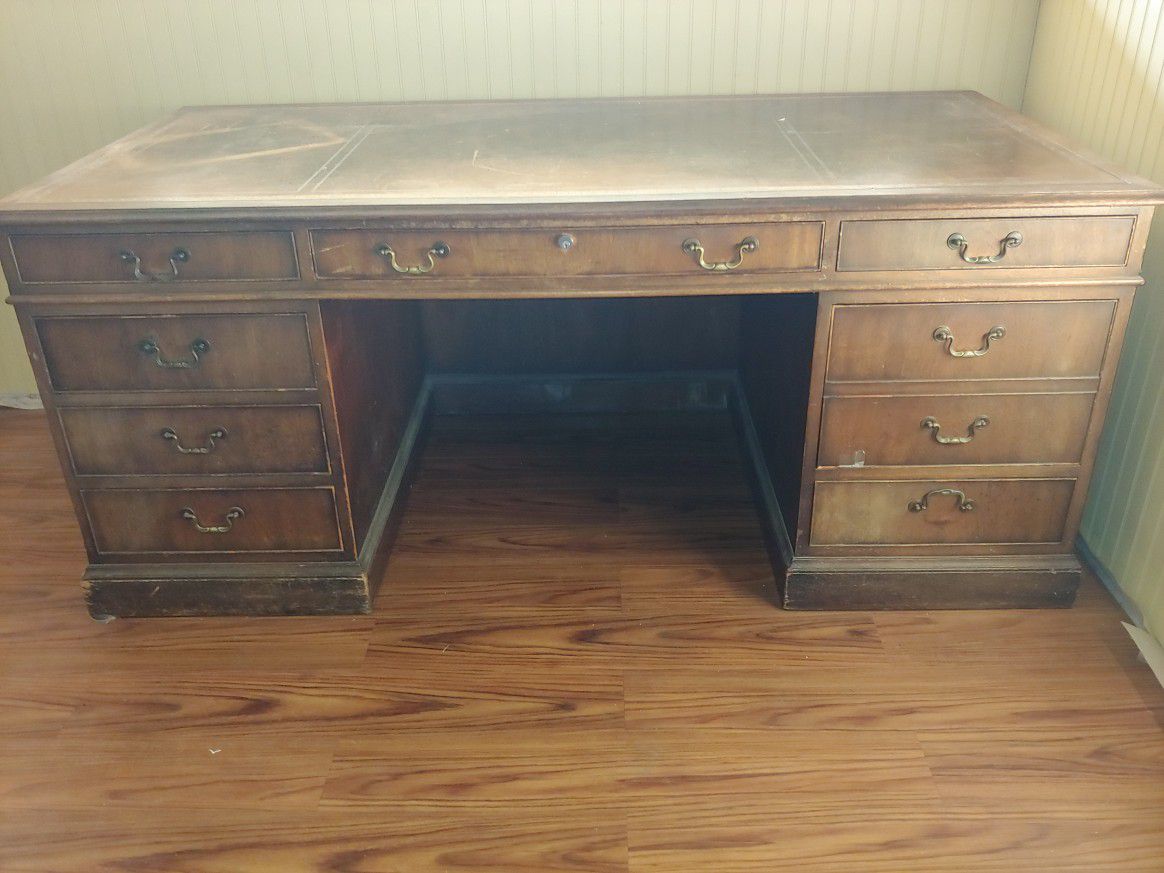 1866 leather top desk