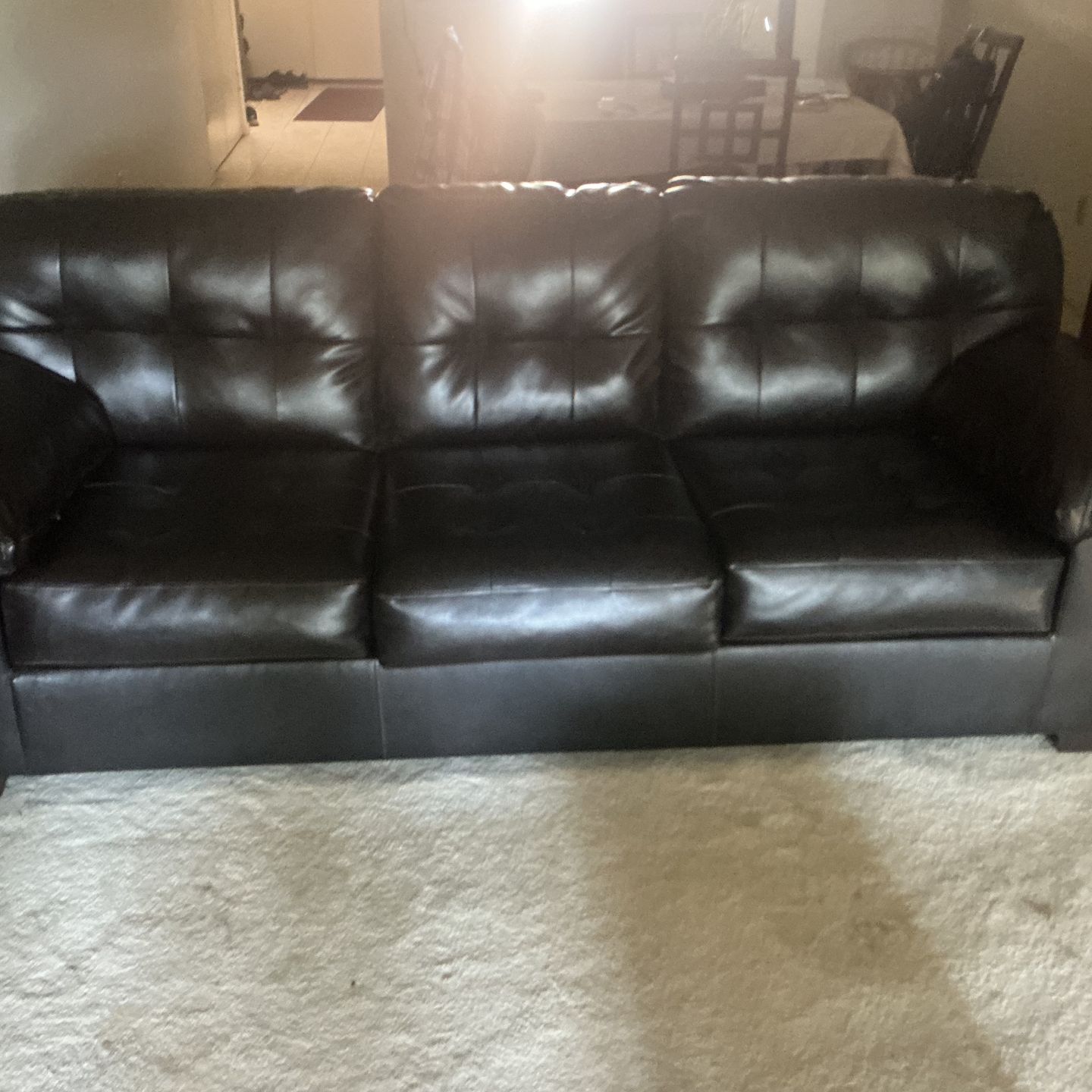 Fancy leather couch