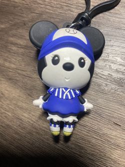 Minnie Mouse "USA Baseball Fan" 3D Foam Figural Bag Clip