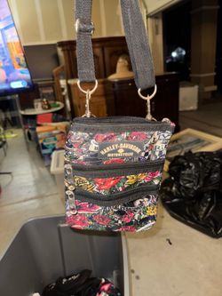 Harley-Davidson Floral Tattoo Crossbody Shoulder Bag Purse – Excellent Condition