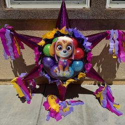 Skye Paw Patrol Star Pinata With Balls