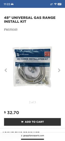 48" UNIVERSAL GAS RANGE INSTALL KIT PM15X103