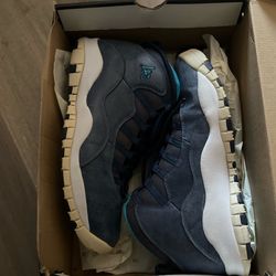 Size 10.5 Nike Air Jordan 10 Retro Los Angeles Mid Mens Blue Sneakers