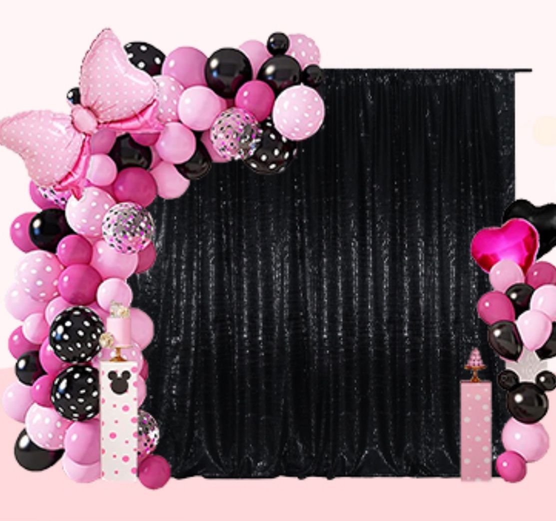 Black Sequin Backdrop