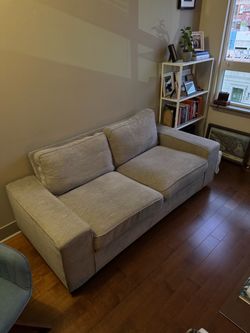 Grey loveseat