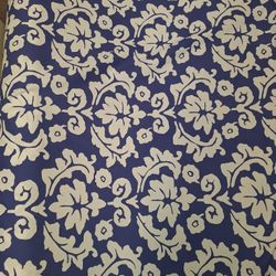 Stroheim White And Floral Blu Hawaiian Pattern 