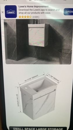 Lowe's Wall-Mounted Bathroom Vanity with Ceramic Sinker