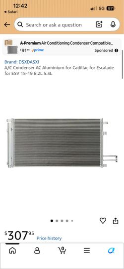 A/C Condenser AC Aluminium for Cadillac for Escalade for ESV 15-19 6.2L 5.3L
