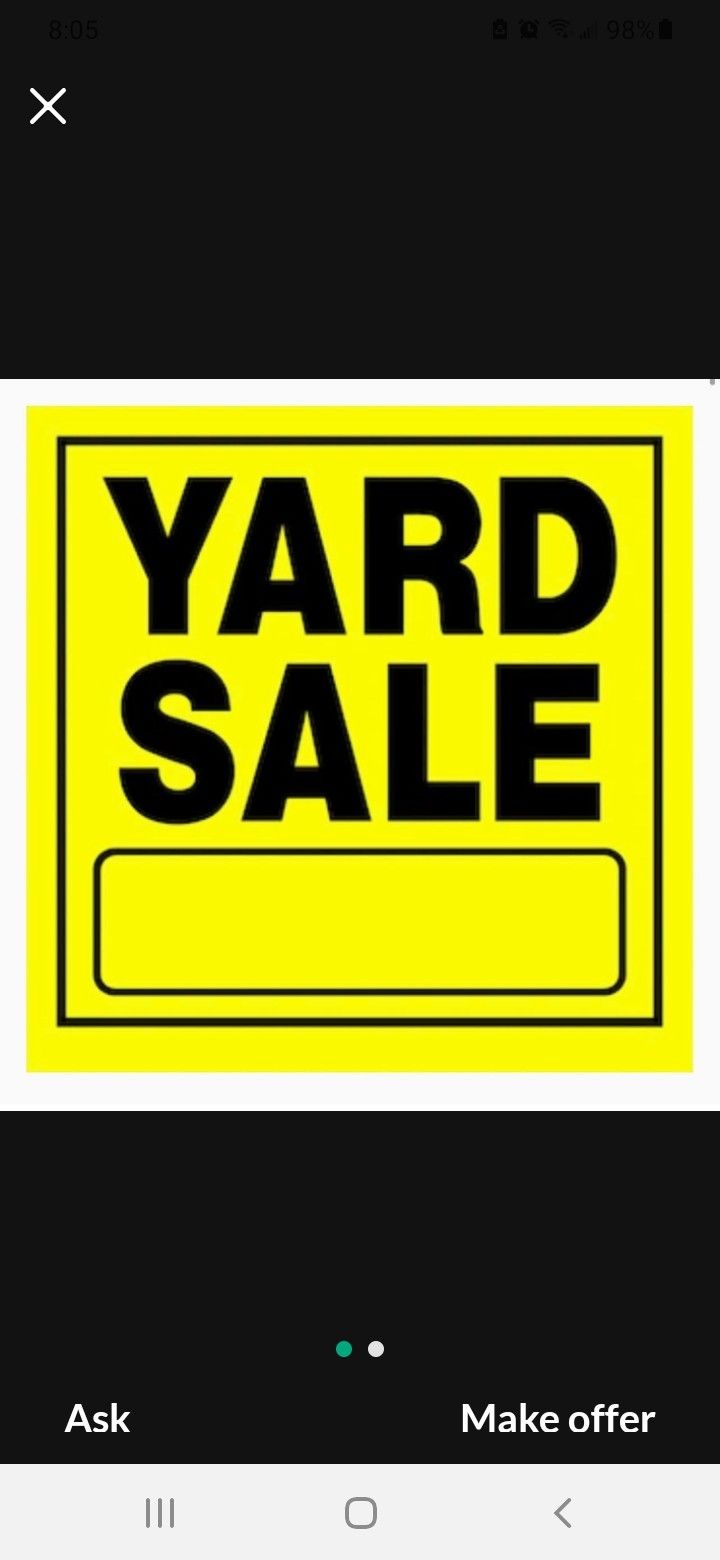 yarda sale/ Tomorrow Sat 29