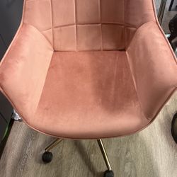 Blush Pink Velvet Office Chair