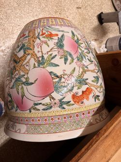 Porcelain Fish Bowel Planter