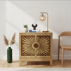 Console Cabinet Natural Oak finish, New Especial price