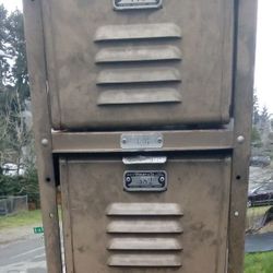 Vintage Worley&Co Tall Vertical Metal Basket Lockers