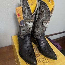 Real Caiman Boots Size 9 